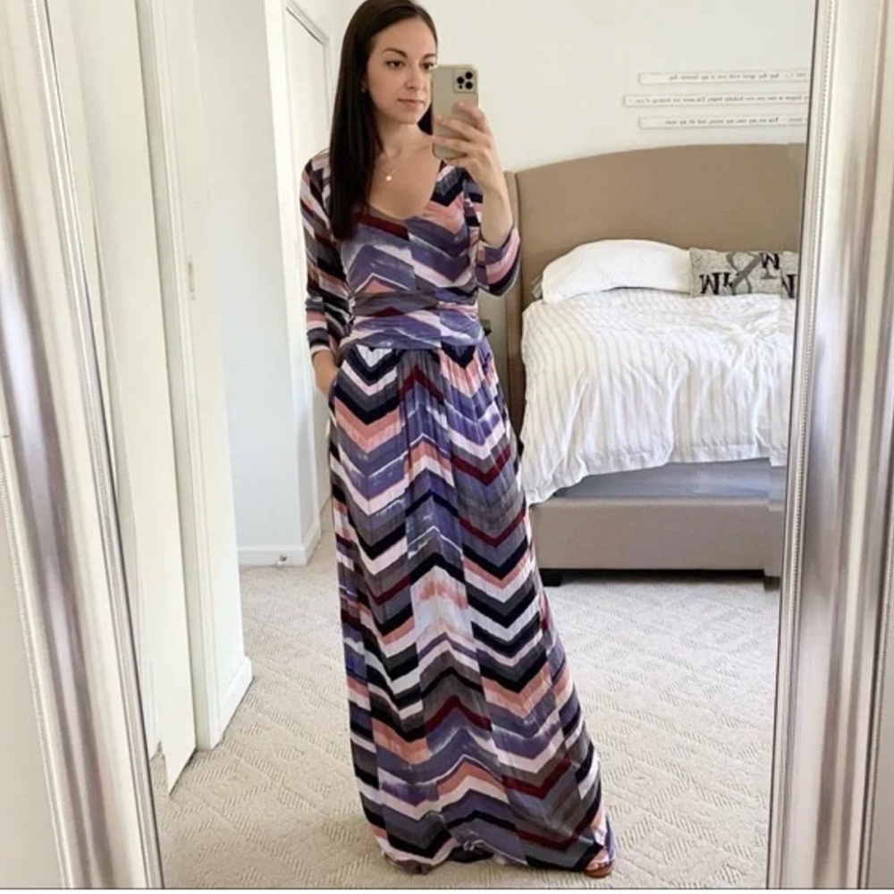 Maeve Multicolor Chevron Maxi Dress - Picture 11 of 11